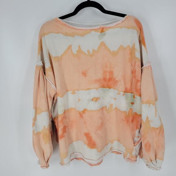 Free People Orange Feels Right Pullover Sweater S - Picture 4 of 6